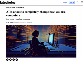 比尔·盖茨：ai智能体即将彻底改变我们使用计算机的方式